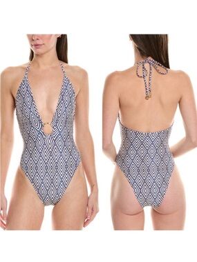 Luli Fama O-Ring One-Piece NWT in Blue XS